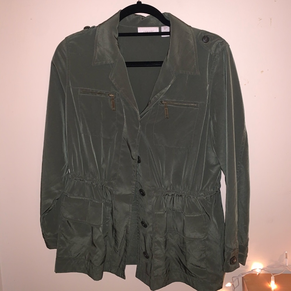 Chico’s lightweight cargo jacket